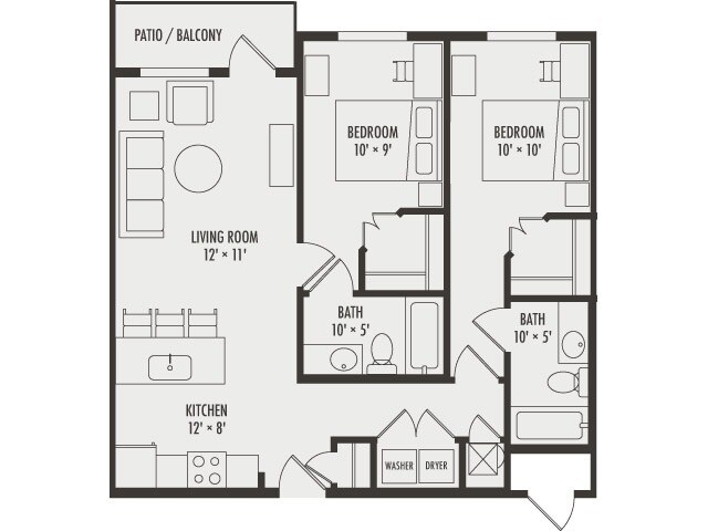 Unit Entire - Two Bedroom Entire - Two Bedroom floor plan